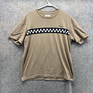 Bally Shirt Mens 38 Brown Checkerboard Vita-Parcours Cotton Tee Graphic